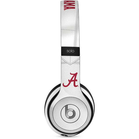 University of Alabama White Jersey Beats Solo 2 Wired Skin