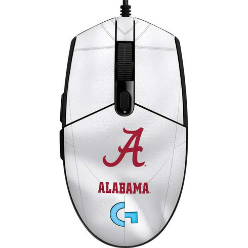 University of Alabama White Jersey G203 Prodigy RGB Wired Gaming Mouse Skin