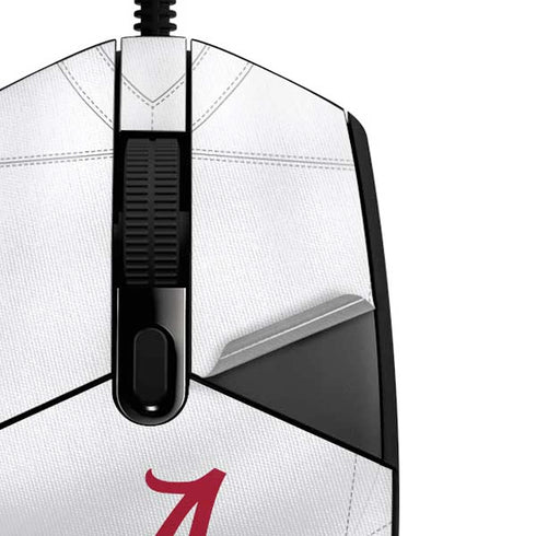 University of Alabama White Jersey G203 Prodigy RGB Wired Gaming Mouse Skin