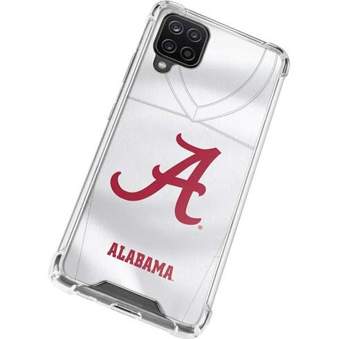University of Alabama White Jersey Galaxy A12 Clear Case