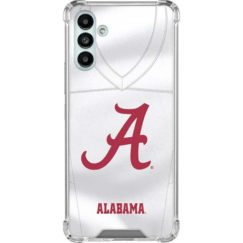 University of Alabama White Jersey Galaxy A13 5G Clear Case