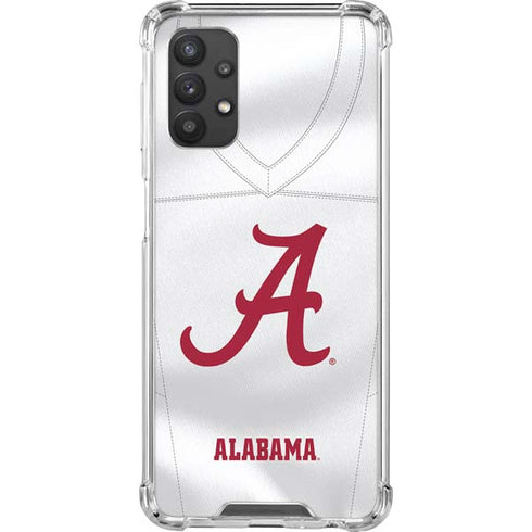 University of Alabama White Jersey Galaxy A32 5G Clear Case