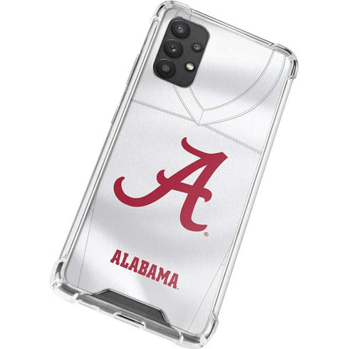 University of Alabama White Jersey Galaxy A32 5G Clear Case