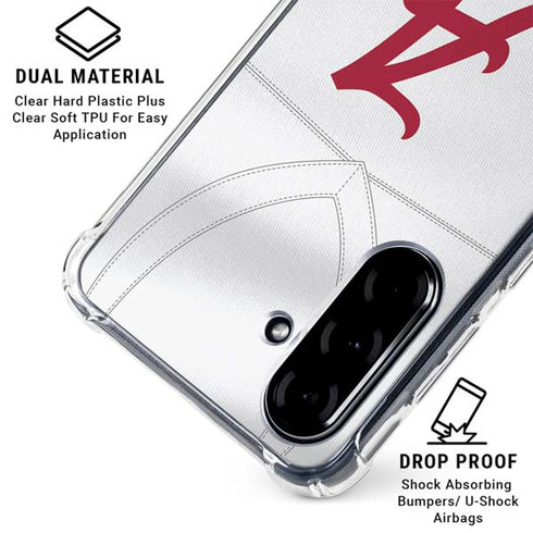 University of Alabama White Jersey Galaxy A36 5G Clear Case