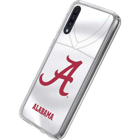 University of Alabama White Jersey Galaxy A50 Clear Case