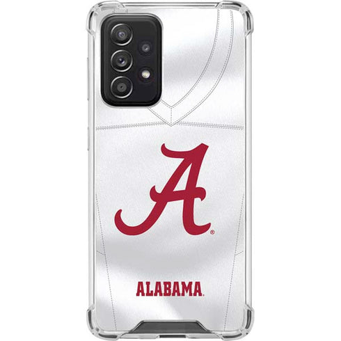 University of Alabama White Jersey Galaxy A52 5G Clear Case