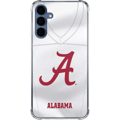 University of Alabama White Jersey Galaxy A55 5G Clear Case
