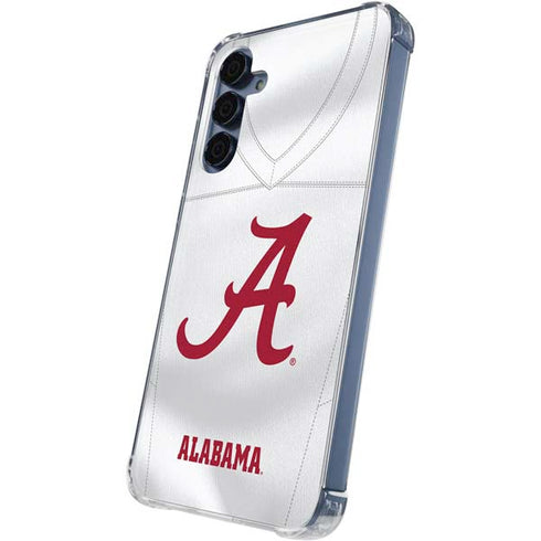 University of Alabama White Jersey Galaxy A55 5G Clear Case