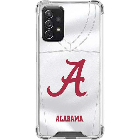 University of Alabama White Jersey Galaxy A72 5G Clear Case