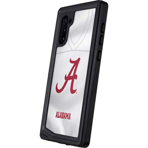 University of Alabama White Jersey Galaxy Note 10 Waterproof Case