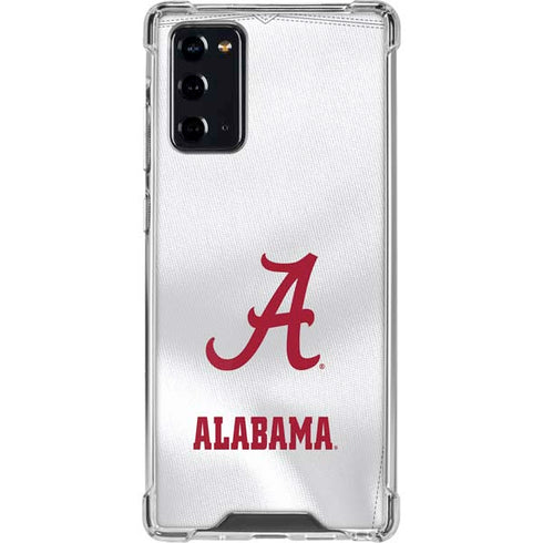 University of Alabama White Jersey Galaxy Note20 5G Clear Case
