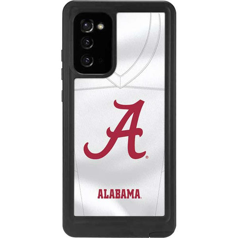 University of Alabama White Jersey Galaxy Note20 5G Waterproof Case