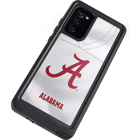 University of Alabama White Jersey Galaxy Note20 5G Waterproof Case
