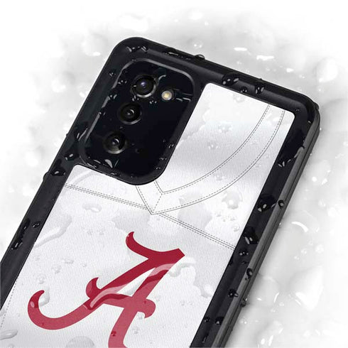 University of Alabama White Jersey Galaxy Note20 5G Waterproof Case