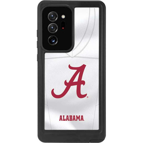 University of Alabama White Jersey Galaxy Note20 Ultra 5G Waterproof Case