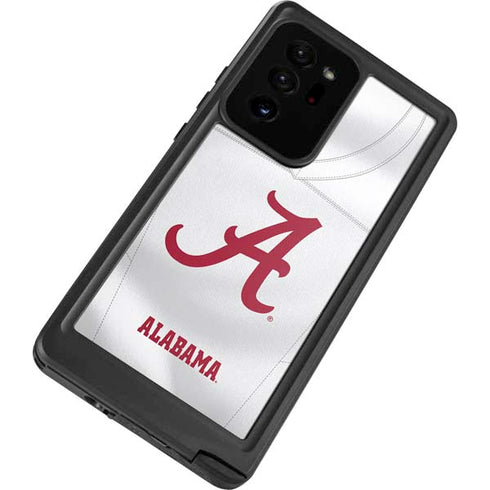 University of Alabama White Jersey Galaxy Note20 Ultra 5G Waterproof Case