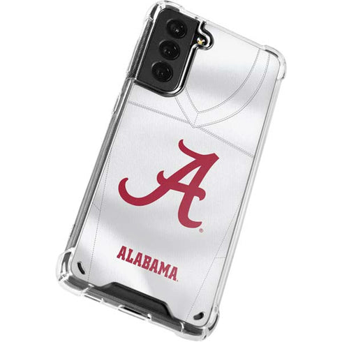 University of Alabama White Jersey Galaxy S21 5G Clear Case