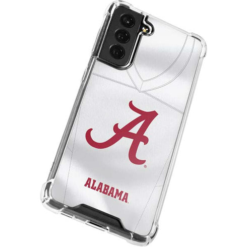 University of Alabama White Jersey Galaxy S21 FE Clear Case
