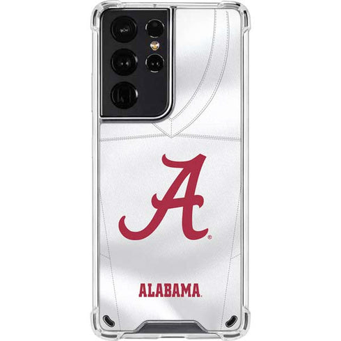 University of Alabama White Jersey Galaxy S21 Ultra 5G Clear Case