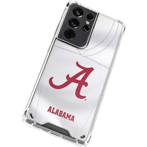 University of Alabama White Jersey Galaxy S21 Ultra 5G Clear Case