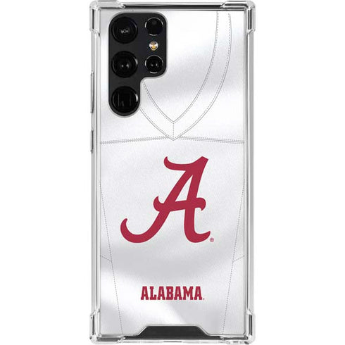 University of Alabama White Jersey Galaxy S22 Ultra Clear Case