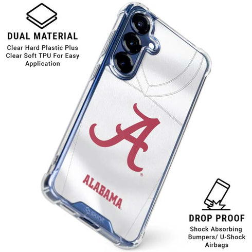 University of Alabama White Jersey Galaxy S25 Plus Clear Case