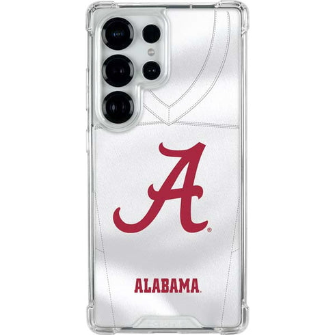 University of Alabama White Jersey Galaxy S25 Ultra Clear Case