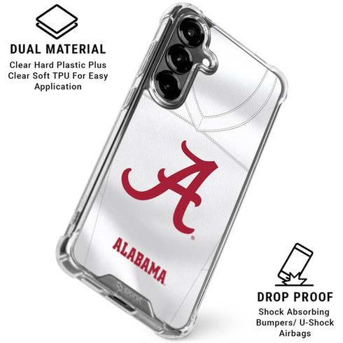 University of Alabama White Jersey Galaxy S26 Clear Case