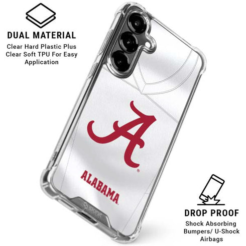 University of Alabama White Jersey Galaxy S26 Plus Clear Case