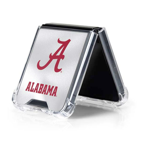 University of Alabama White Jersey Galaxy Z Flip5 5G Clear Case