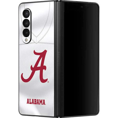 University of Alabama White Jersey Galaxy Z Fold3 5G Skin