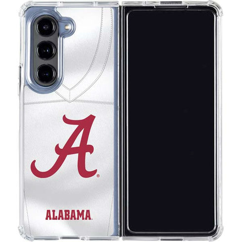 University of Alabama White Jersey Galaxy Z Fold5 5G Clear Case
