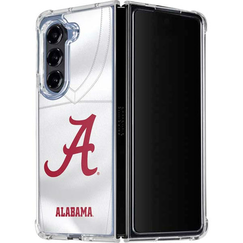 University of Alabama White Jersey Galaxy Z Fold5 5G Clear Case