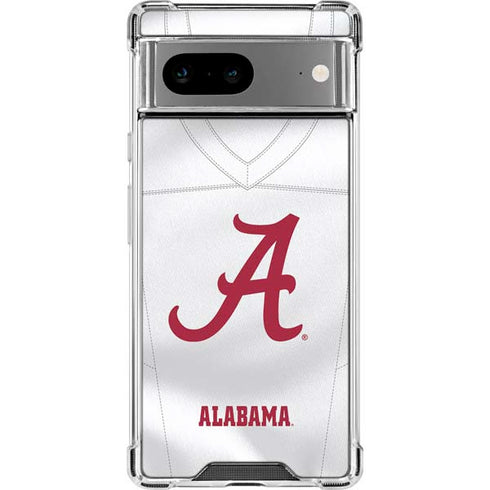 University of Alabama White Jersey Google Pixel 8 Clear Case