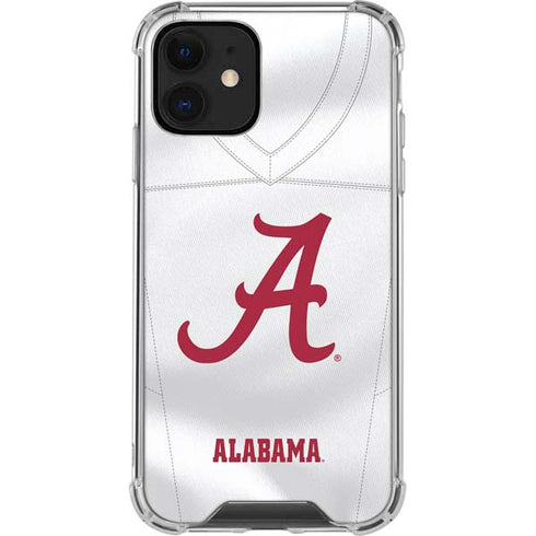 University of Alabama White Jersey iPhone 12 Clear Case