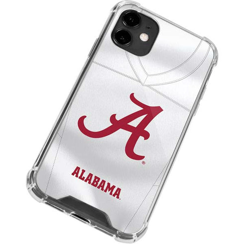 University of Alabama White Jersey iPhone 12 Clear Case