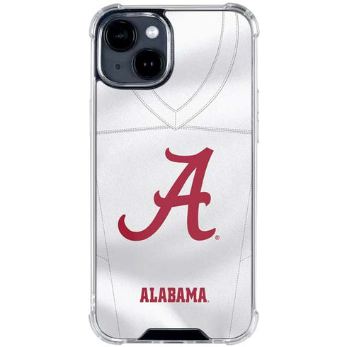 University of Alabama White Jersey iPhone 14 Plus Clear Case
