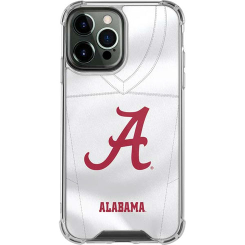 University of Alabama White Jersey iPhone 14 Pro Max Clear Case