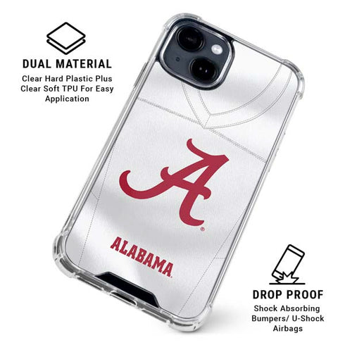 University of Alabama White Jersey iPhone 15 Clear Case