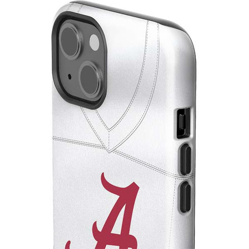 University of Alabama White Jersey iPhone 15 Plus Impact Case