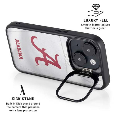 University of Alabama White Jersey iPhone 15 Plus Kickstand Case