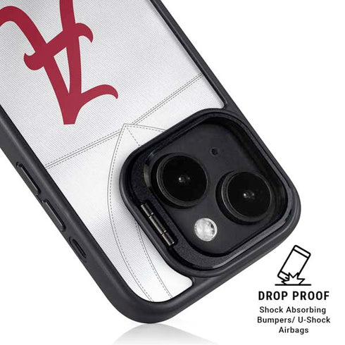 University of Alabama White Jersey iPhone 15 Plus Kickstand Case