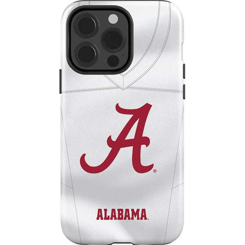 University of Alabama White Jersey iPhone 15 Pro Impact Case