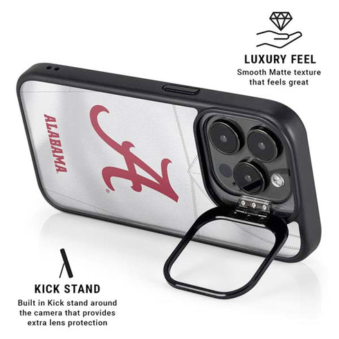 University of Alabama White Jersey iPhone 15 Pro Max Kickstand Case