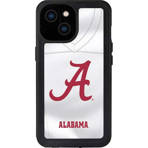 University of Alabama White Jersey iPhone 15 Waterproof Case