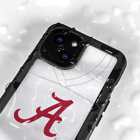 University of Alabama White Jersey iPhone 15 Waterproof Case