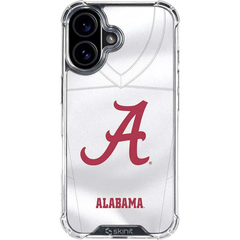 University of Alabama White Jersey iPhone 16 Clear Case