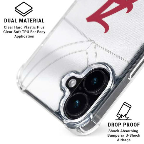 University of Alabama White Jersey iPhone 16 Clear Case