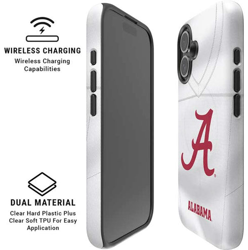 University of Alabama White Jersey iPhone 16 Magsafe Impact Case