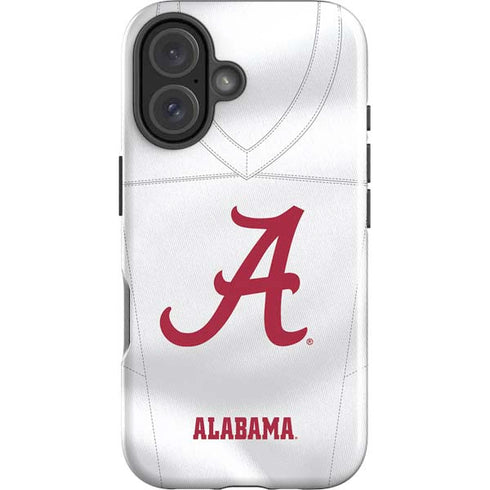 University of Alabama White Jersey iPhone 16 Plus Impact Case